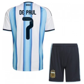 Camiseta Niño Argentina De Paul 7 Primera Mundial 2026