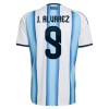 Camiseta Niño Argentina J. Alvarez 9 Primera Mundial 2026