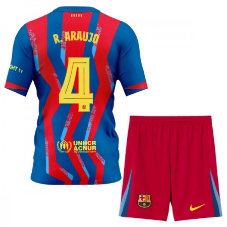 Camiseta Niño FC Barcelona R. Araujo 4 Cuarta 2025-26