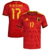 Camiseta Bélgica De Ketelaere 17 Primera Mundial 2026 Camiseta Bélgica De Ketelaere 17 Primera Mundial 2026