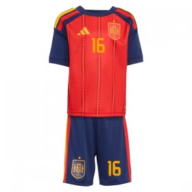 Camiseta Niño España Rodrigo 16 Primera Mundial 2026
