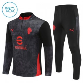 AC Milan 2025-26 Niño Sudadera De Entrenamiento Quarter-Zip Negra