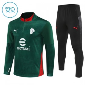 AC Milan 2025-26 Niño Sudadera De Entrenamiento Quarter-Zip Verde