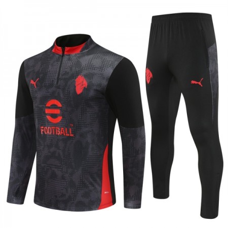 AC Milan 2025-26 Sudadera De Entrenamiento Quarter-Zip Negra