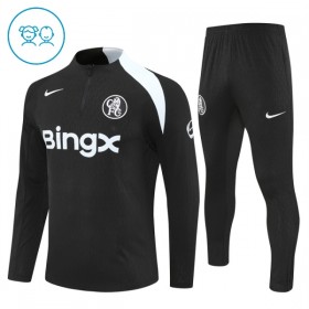Chelsea 2025-26 Niño Sudadera De Entrenamiento Quarter-Zip Negra