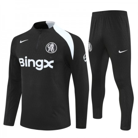 Chelsea 2025-26 Sudadera De Entrenamiento Quarter-Zip Negra Chelsea 2025-26 Sudadera De Entrenamiento Quarter-Zip Negra