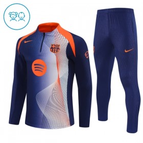 FC Barcelona 2025-26 Niño Sudadera De Entrenamiento Quarter-Zip Azul