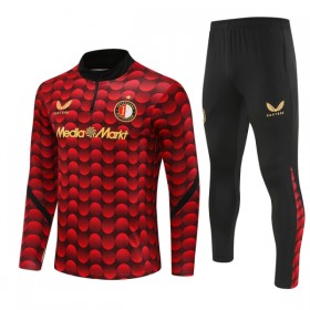 Feyenoord Rotterdam 2025-26 Sudadera De Entrenamiento Quarter-Zip Roja