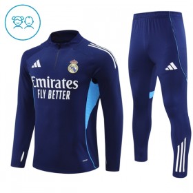 Real Madrid 2025-26 Niño Sudadera De Entrenamiento Quarter-Zip Navy
