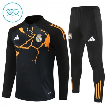 Real Madrid 2025-26 Niño Sudadera De Entrenamiento Quarter-Zip Negra Real Madrid 2025-26 Niño Sudadera De Entrenamiento Quarter-Zip Negra