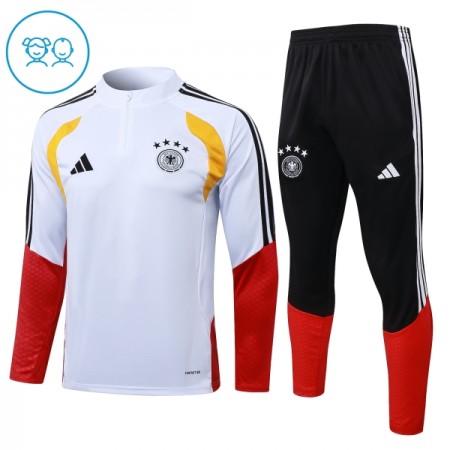 Alemania 2026-27 Niño Sudadera De Entrenamiento Quarter-Zip Blanca Alemania 2026-27 Niño Sudadera De Entrenamiento Quarter-Zip Blanca