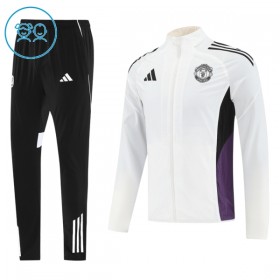 Manchester United 2025-26 Niño Chaqueta De Entrenamiento Trajes Blanca