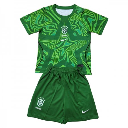Camiseta Niño Brasil Portero Primera Mundial 2026 Verde
