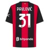 Camiseta AC Milan Pavlovic 31 Primera 2026-27 Camiseta AC Milan Pavlovic 31 Primera 2026-27
