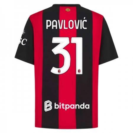 Camiseta AC Milan Pavlovic 31 Primera 2026-27 Camiseta AC Milan Pavlovic 31 Primera 2026-27