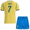 Camiseta Niño Brasil Vini JR. 7 Primera Mundial 2026