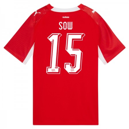Camiseta Suiza Djibril Sow 15 Primera Mundial 2026
