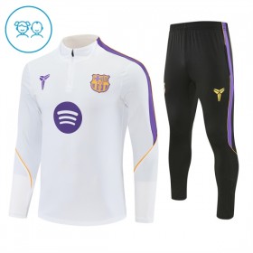 Barcelona 2026-27 Niño Sudadera De Entrenamiento Quarter-Zip Blanca
