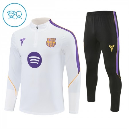 Barcelona 2026-27 Niño Sudadera De Entrenamiento Quarter-Zip Blanca Barcelona 2026-27 Niño Sudadera De Entrenamiento Quarter-Zip Blanca
