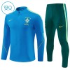 Brasil 2026-27 Niño Sudadera De Entrenamiento Quarter-Zip Azul Brasil 2026-27 Niño Sudadera De Entrenamiento Quarter-Zip Azul
