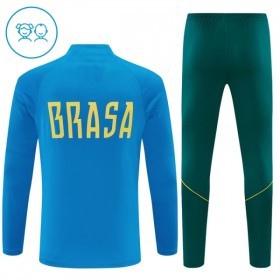 Brasil 2026-27 Niño Sudadera De Entrenamiento Quarter-Zip Azul