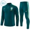 Brasil 2026-27 Niño Sudadera De Entrenamiento Quarter-Zip Verde Brasil 2026-27 Niño Sudadera De Entrenamiento Quarter-Zip Verde