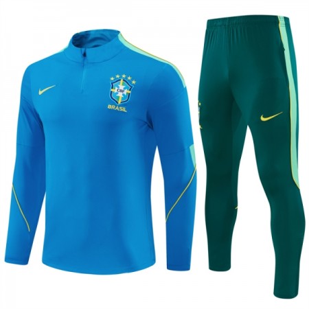 Brasil 2026-27 Sudadera De Entrenamiento Quarter-Zip Azul Brasil 2026-27 Sudadera De Entrenamiento Quarter-Zip Azul
