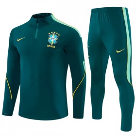 Brasil 2026-27 Sudadera De Entrenamiento Quarter-Zip Verde