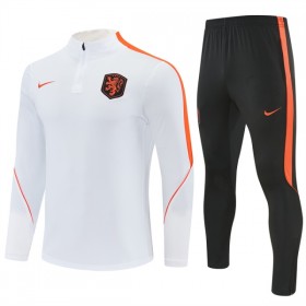 Países Bajos 2026-27 Sudadera De Entrenamiento Quarter-Zip Blanca