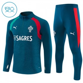 Portugal 2026-27 Niño Sudadera De Entrenamiento Quarter-Zip Azul