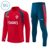 Portugal 2026-27 Niño Sudadera De Entrenamiento Quarter-Zip Roja Portugal 2026-27 Niño Sudadera De Entrenamiento Quarter-Zip Roja