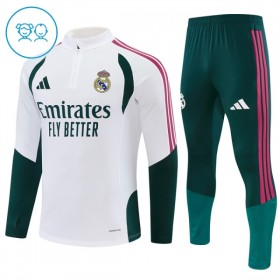 Real Madrid 2026-27 Niño Sudadera De Entrenamiento Quarter-Zip Blanca