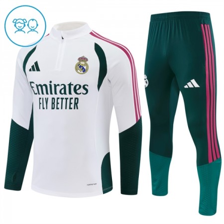 Real Madrid 2026-27 Niño Sudadera De Entrenamiento Quarter-Zip Blanca