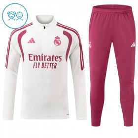 Real Madrid 2026-27 Niño Sudadera De Entrenamiento Quarter-Zip Blanca